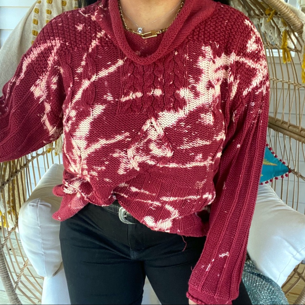 Vintage Boho Baggy Distressed Dad Sweater SZ 3XL